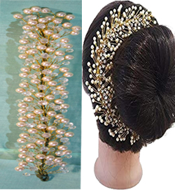 Pearls (Moti) Hair Gajra (Rs.49/-)