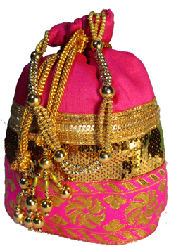 Pink Golden Potli Bags (Rs.49/-)