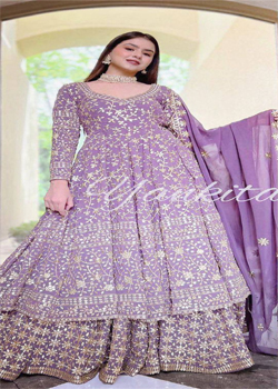 DESIGNER INDOWESTERN OUTFIT GEORGETTE GOWN with LEHENGA (Rs.499/-)