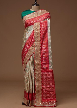 Soft Silk Patola Saree with Blouse SR (Rs.999/-)
